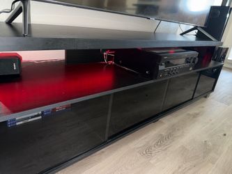 Black entertainment center for large tv 75 inches