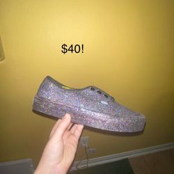 Rainbow Glitter Woman Vans