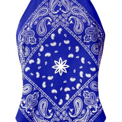 Bandana Blue Halter Top