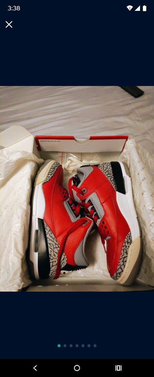 π₯ Air Jordan 3 Retro Red Cement π₯