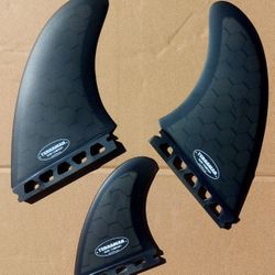 TERRAMAR SURFCO MR TWIN "BELLS BEACH"  SURFBOARD FINS WITH 3.75" TRAILER