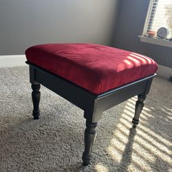 Custom Stool Red And Black 