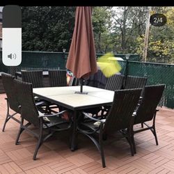 9 Piece Outdoor table set