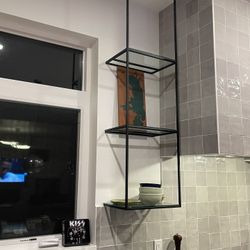 Glass Kitchen Shelves