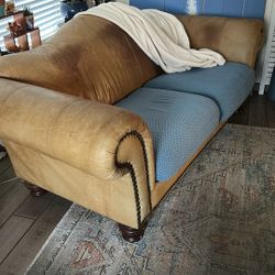 Vintage Heirloom Leather Sofa