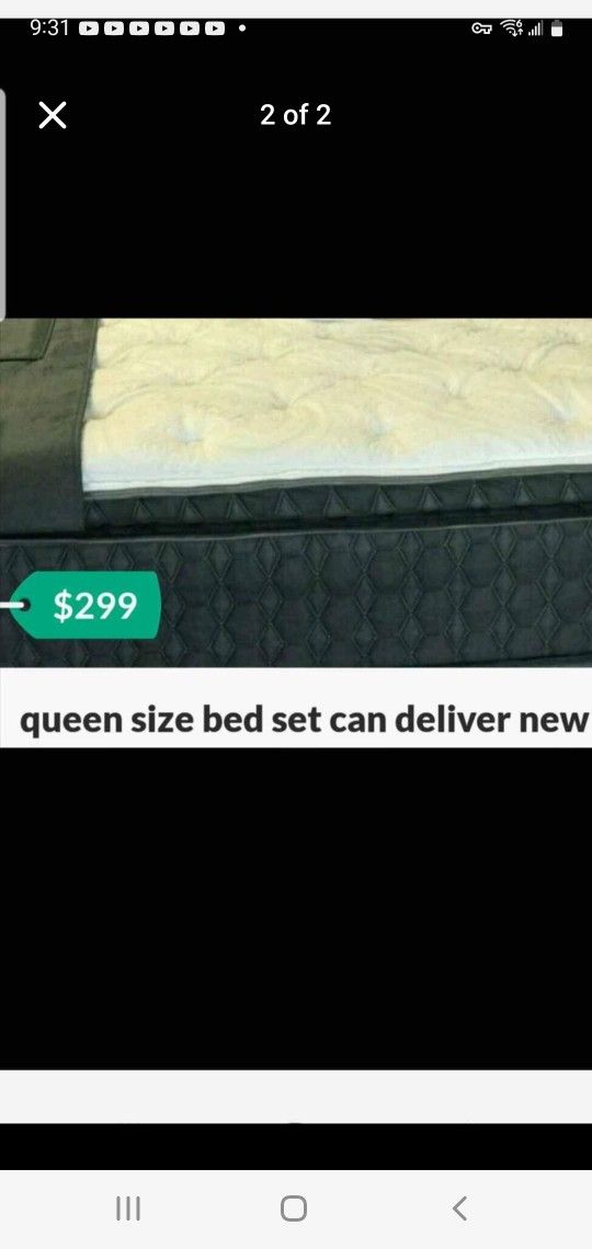 Queen bed pillow top candle liver new