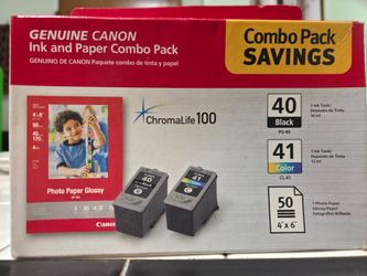 Genuine Canon Printer Ink 40 Black/41 Color
