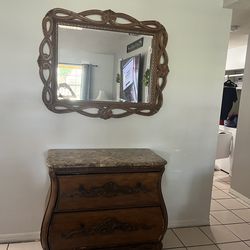 Vintage Mirror And Cabinet Set