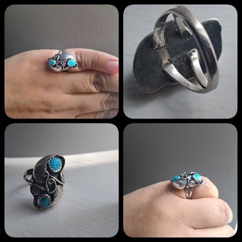 Vintage Silver Turquoise Ring