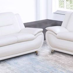 BRAND NEW 🤍 White Sofa/ Loveseat 🤍
