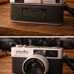 Minolta Hi-Matic E Rangefinder 35mm Film Camera 40mm F1.7 Fixed Lens