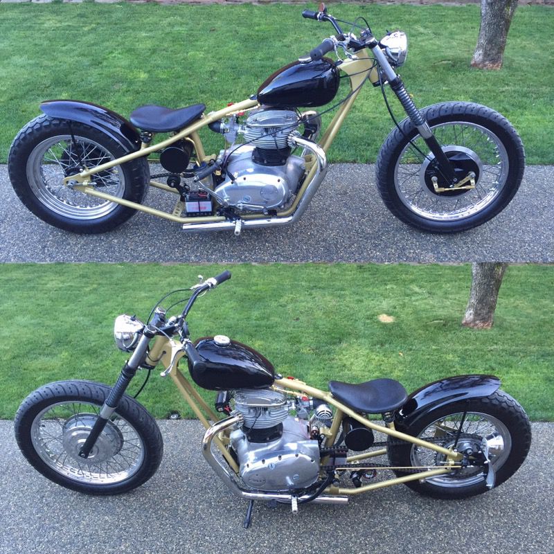 1969 BSA chopper, bobber, motorcycle. Just finished it up. All fresh and ready to go. Triumph British Motorcycle