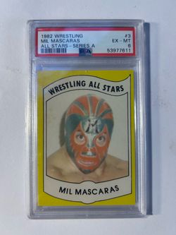 1982 Wrestling Mil Mascaras All Stars Series A PSA  6