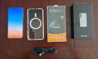 SAMSUNG GALAXYS24, 256gb PHONE w/Accessories