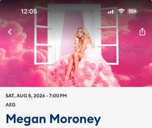 Megan Moroney August 8 , PIT Tickets