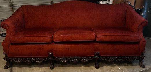 Red Victorian Red Sofa