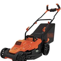 BLACK+DECKER Electric Lawn Mower with Bike Handle, 15-Inch, 10-Amp, Corded (BEMW472BH)
