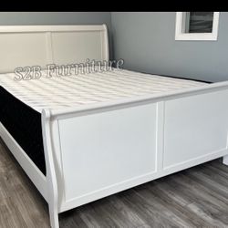 Calkingg Size White Sleigh With Orthopedic Matres!!!!!