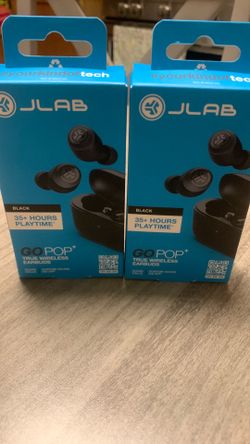 JLab GO POP+ True Wireless Earbuds (Black) – New Sealed