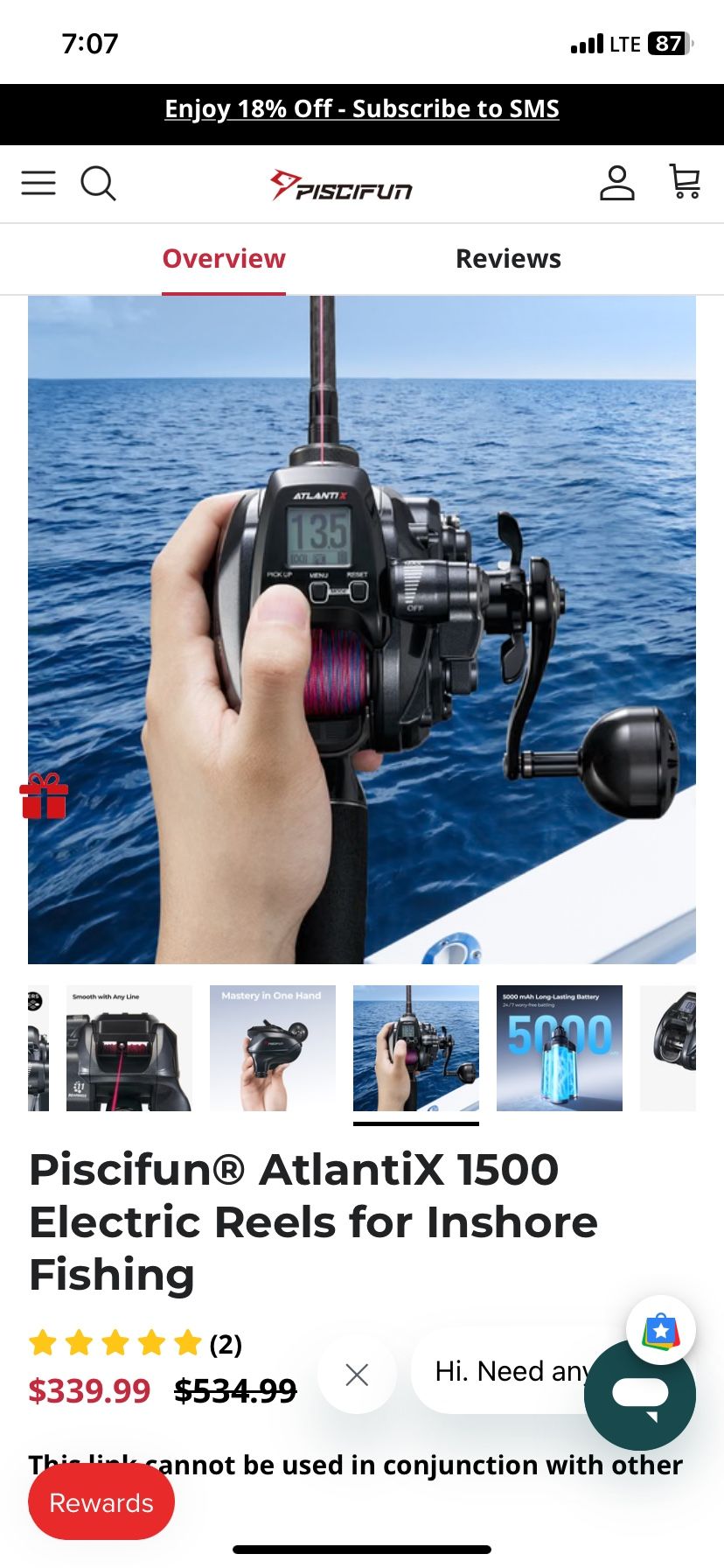 Piscifun® AtlantiX 1500 Electric Reels for Inshore Fishing Reel