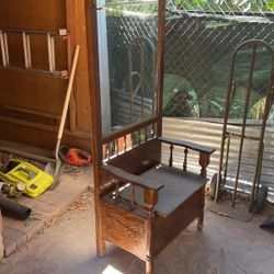 Antique Coat Hangar With Mirror