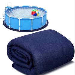 Tinideya 18 ft Round Pool Liner Pad Puncture Resistant Floor Mat Above Ground Pool Liner Pool Mats for Pool Bottom Durable Polyester Geotextile Under 