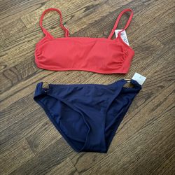 New!!! Bikini Red And Navy Blue Size Small