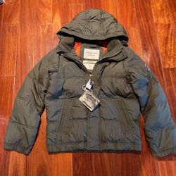 Men abercrombie and fitch AF authentic jacket hoodie warm soft suéter chaqueta Large L brand new