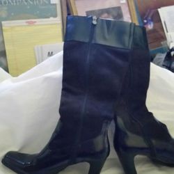 Beautiful Etienne Aigner Women's Black boots, 3" heel, 65.00, Size 8 1/2 M.