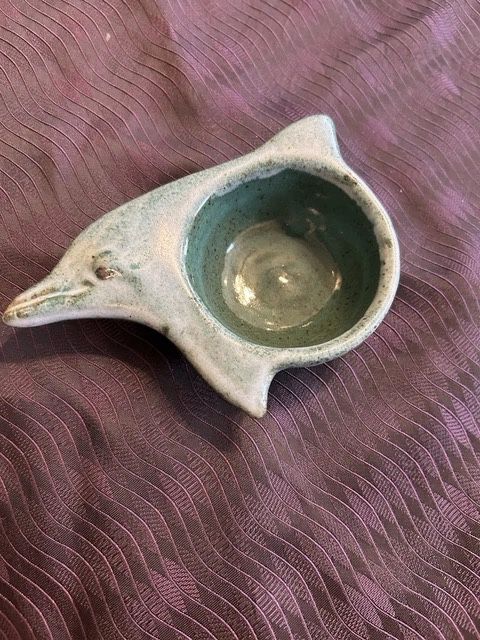 Dolfin Shaped Stoneware Handcrafted Dish