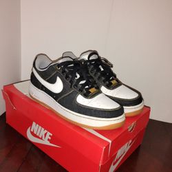  Air Force 1 Low Black Denim (Size Mens 9)