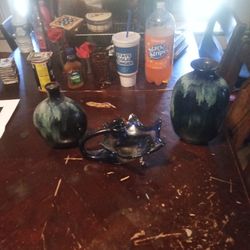 Retro Candle Holder And Vase 