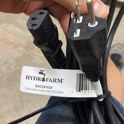 Hydro Farm Ballast Power Cord 240v 20ft
