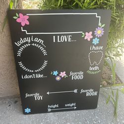 Baby Highlights Chalkboard 