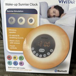 Vivatar Wake up Sunrise Clock  Bluetooth NEW 