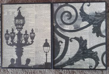 Decorative pictures frames ,set of two. History vocabulary