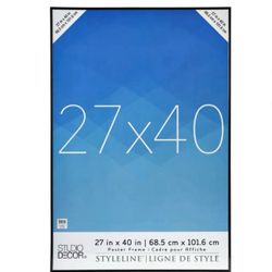 4 packs 27x40 Picture Frame for Wall Display, 27x40 Black Picture Frame with HD Plexiglas