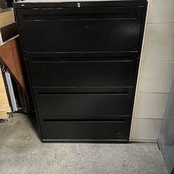 Black Lateral Filing Cabinet 