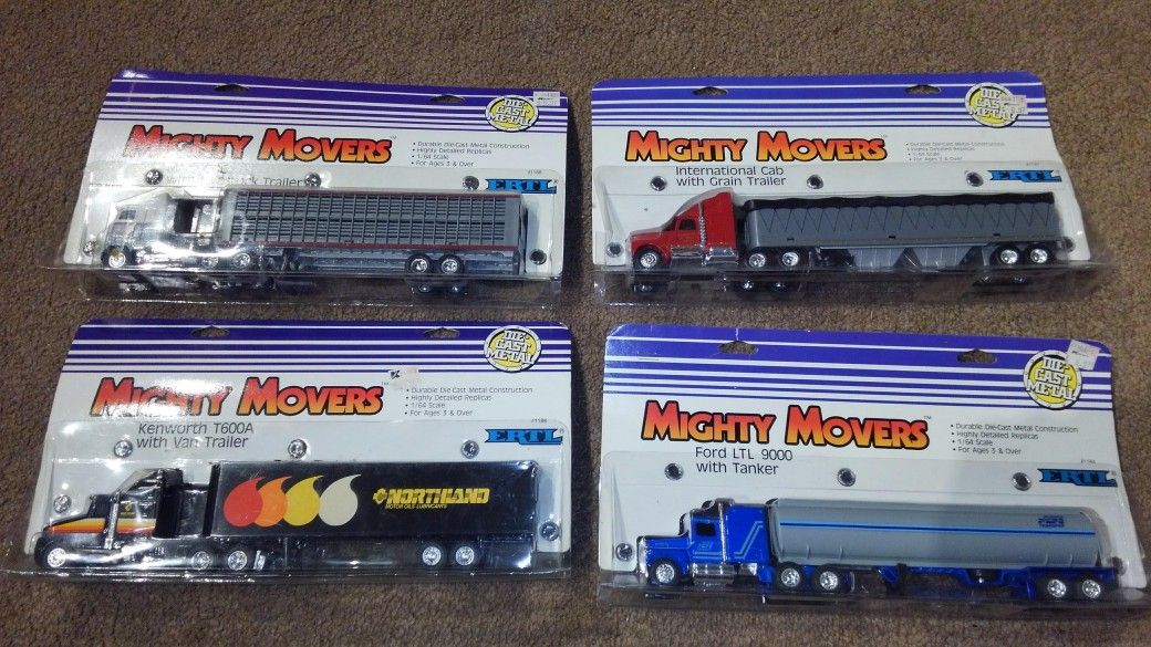 Mighty movers collectable toy trucks- set of 4