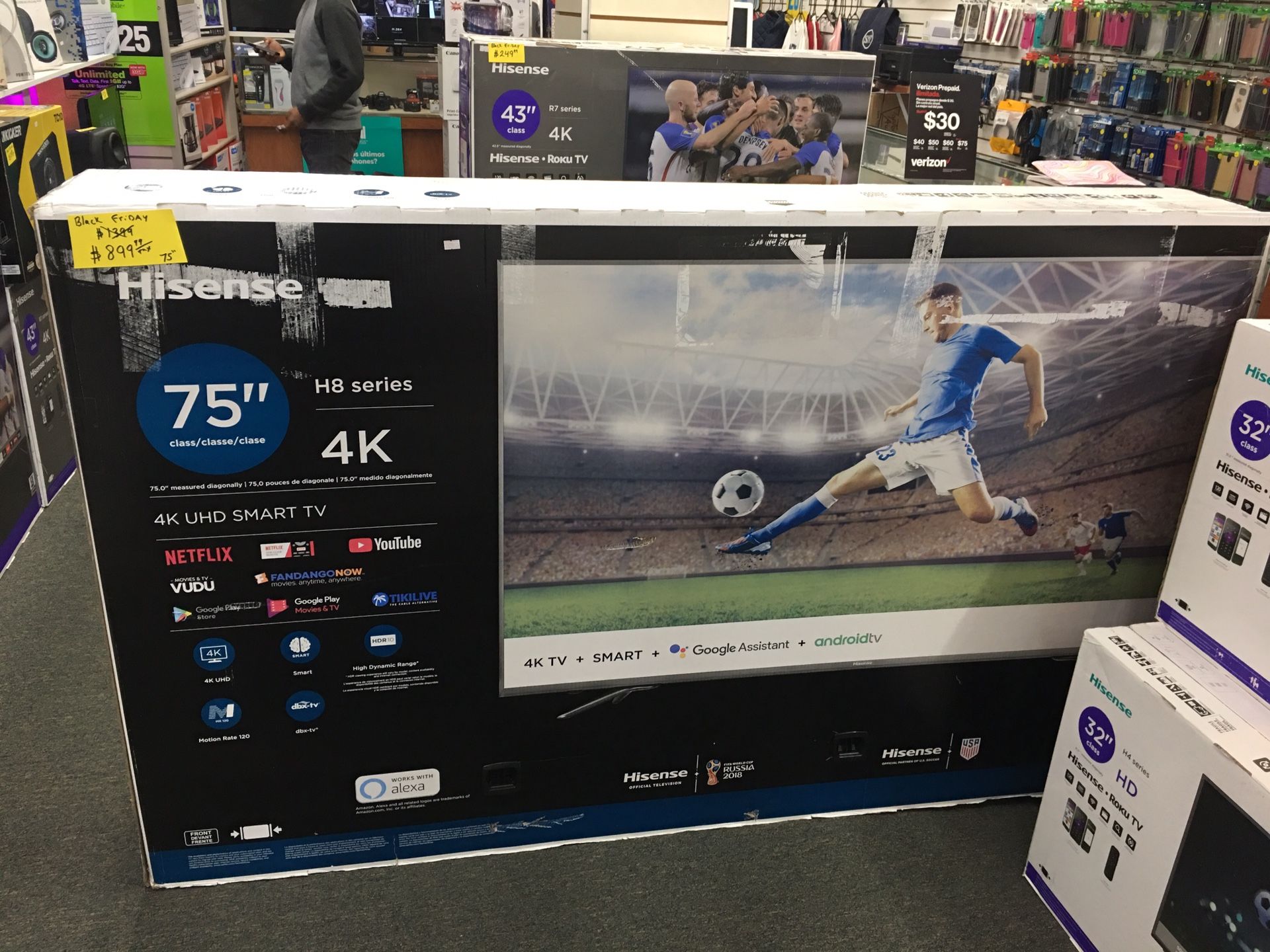 75” tv 4k smart latest model