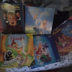 Disney LaserDisc Lot – Lion King, Aladdin, Little Mermaid, Bambi + Home Alone – Tested