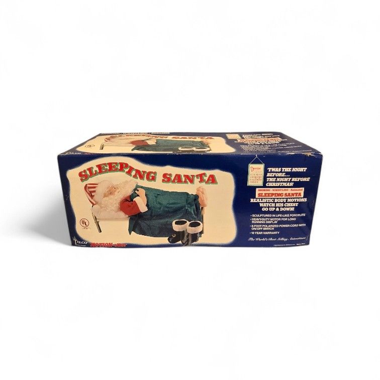 VTG 90s Telco Sleeping Santa Animated Christmas Motion Snoring Whistling Motion-ettes