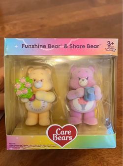 Care Bears Funshine Bear & Share Bear Figurines