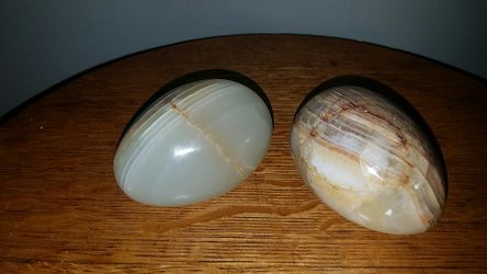 alabaster egg paperweight