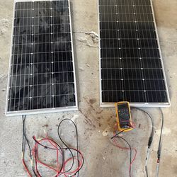 (2) Renogy 100 watt solar panels  used