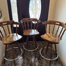 Three Captain’s Mate Swivel Bar Stool