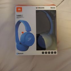 JBL T450BT Bluetooth Headphones (Blue)