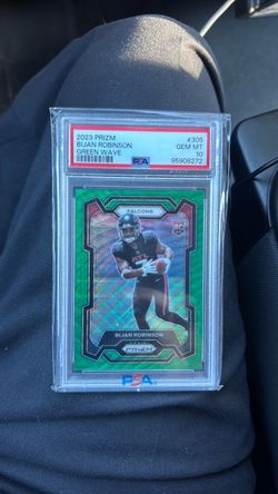 2023 Prizm Bijan Robinson Green Wave RC PSA 10