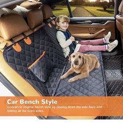 URPOWER Dog Car Seat Cover for Pets 100% Waterproof Seat Cover Hammock 600D Heavy Duty Scratch Proof Nonslip Durable Soft Back Seat Covers for Cars Tr
