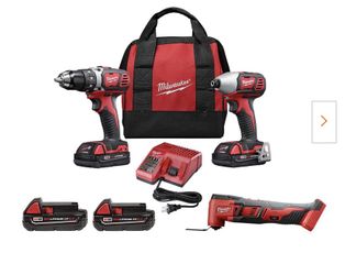 Milwaukee M18 18-Volt Lithium-Ion Cordless Drill Driver/Impact Driver Combo Kit (2-Tool) with Multi-Tool and (2) 2.0 Ah Batteries